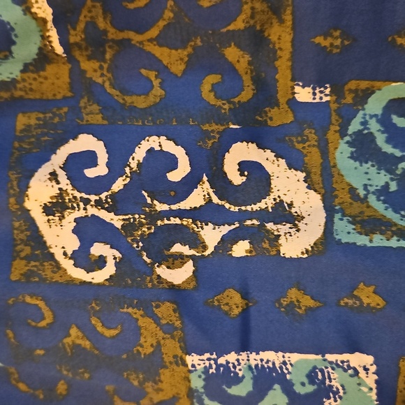 Pinup Couture Blue Tiki Harley Midi Swing Dress 2X - Picture 6 of 8